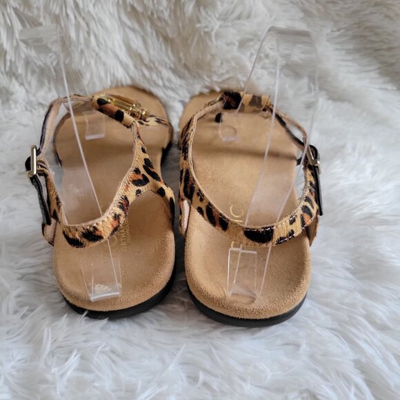 Vionic Tatiana Leopard Print Jeweled Thong Orthaheel Comfort Sandals SZ 6 - Picture 12 of 14